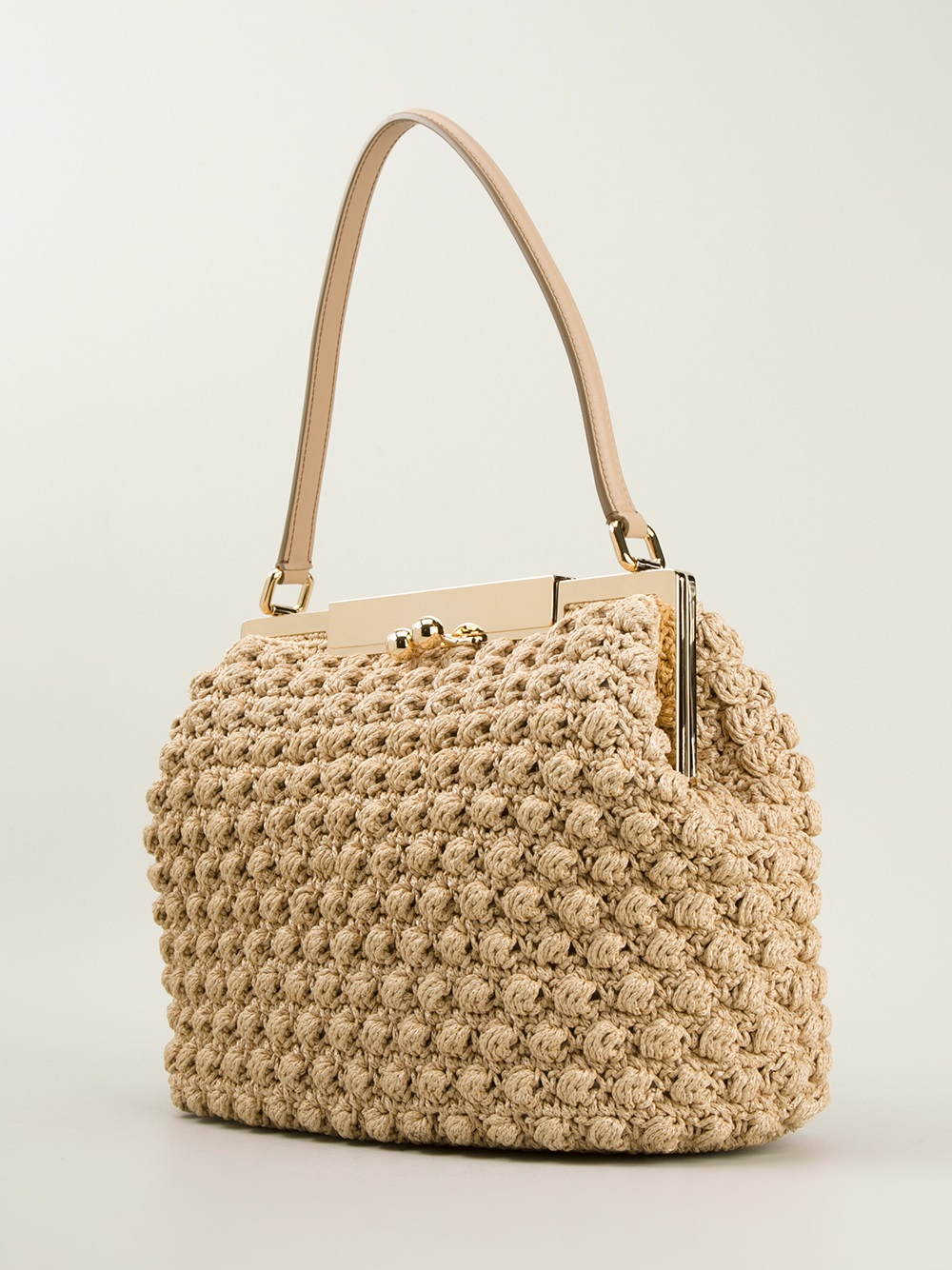 Lyst - Dolce & gabbana Medium Crochet Bag in Natural