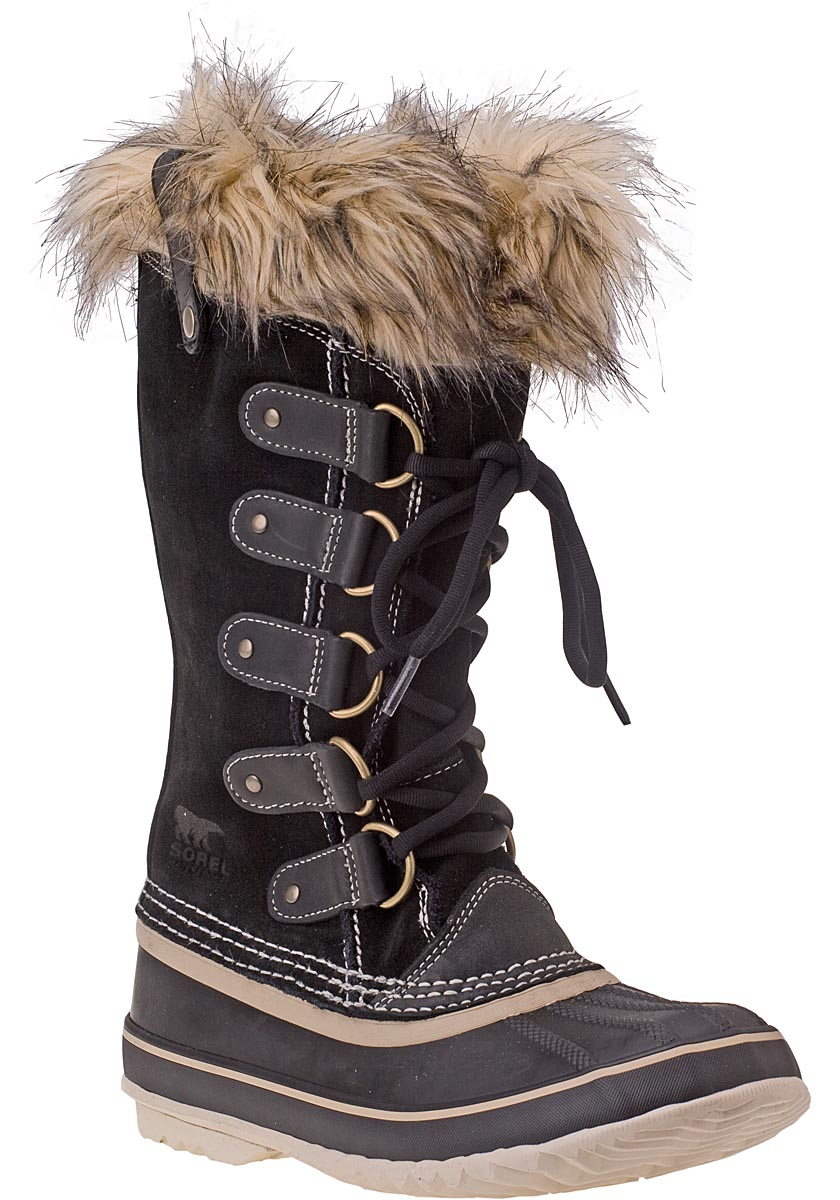 Sorel Joan Of Arctic Boot Black Suede in Black | Lyst