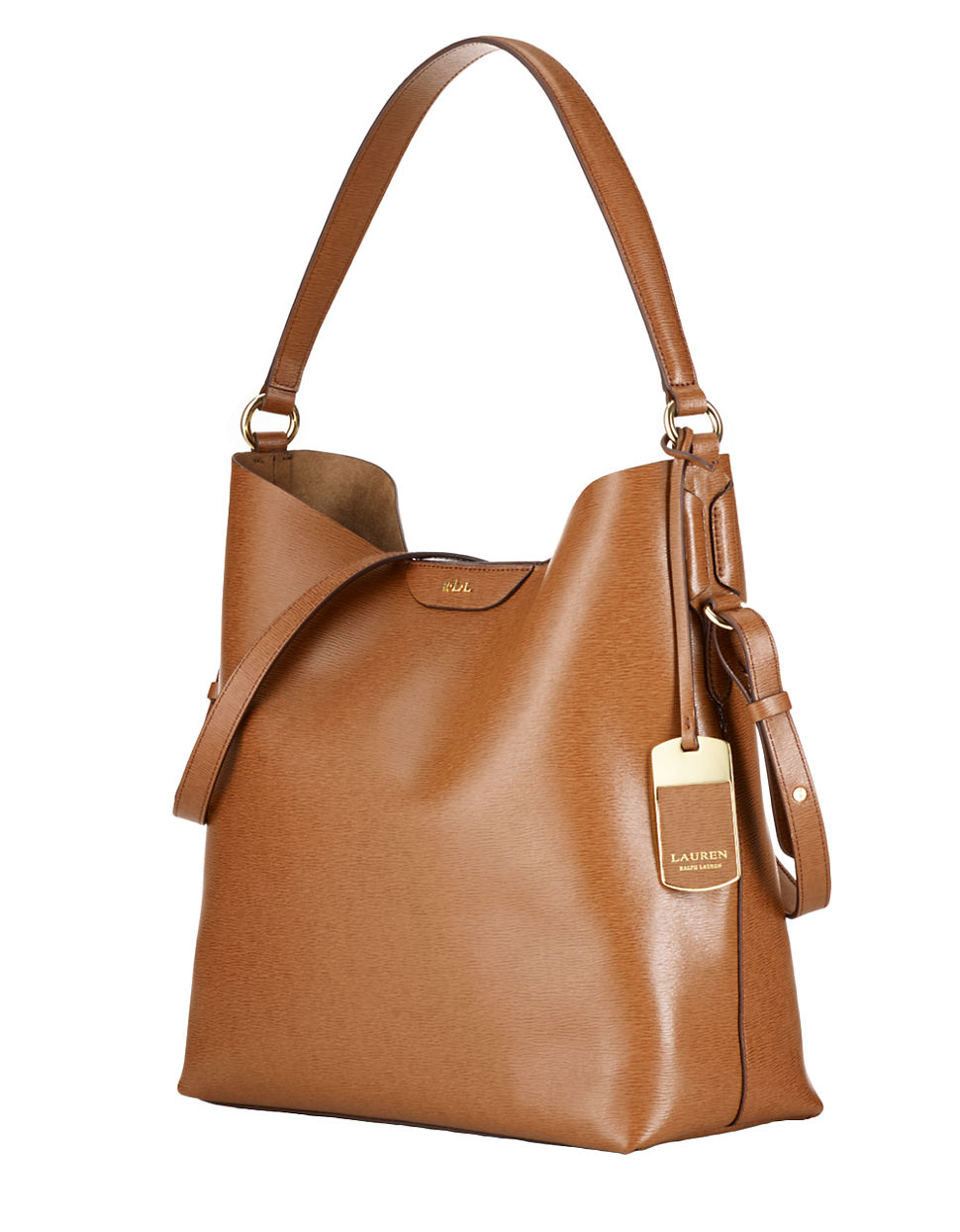 Lyst Lauren By Ralph Tate Leather Hobo Bag In Brown Gallery