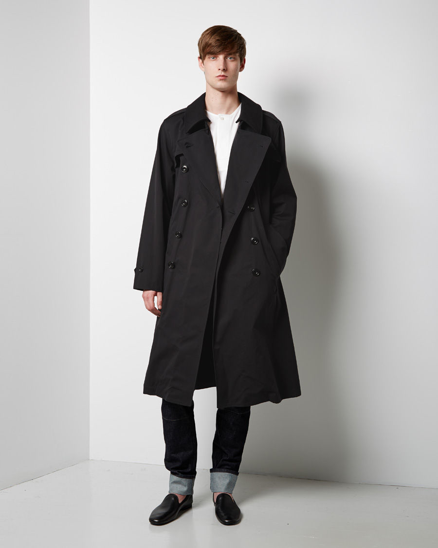 Lyst - Lemaire Trench Coat in Black for Men