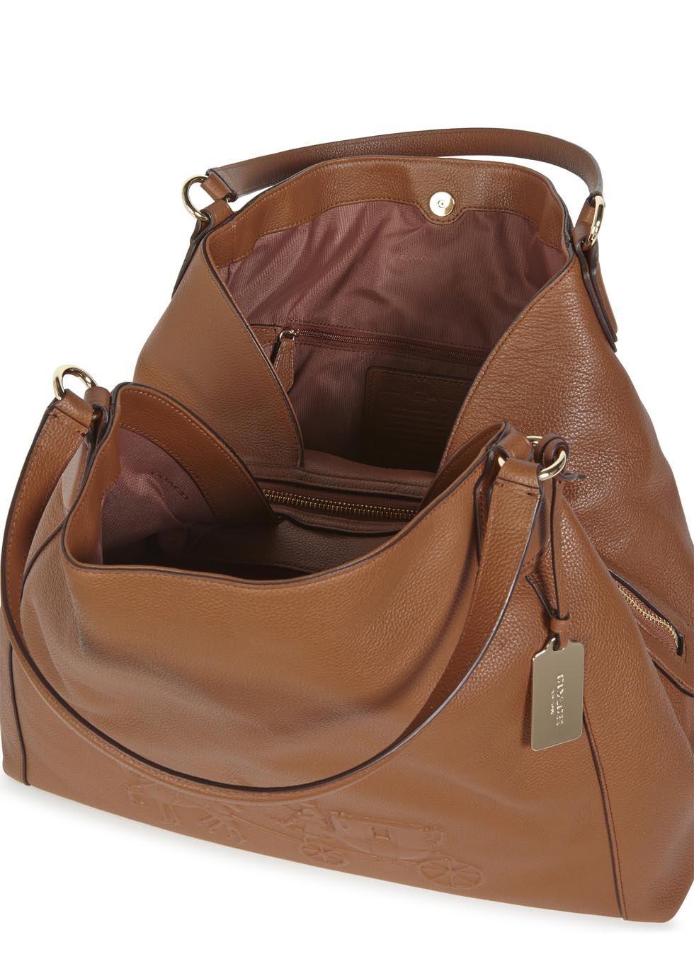 Coach Large E Brown Leather Shoulder Bag In Lyst Gallery
