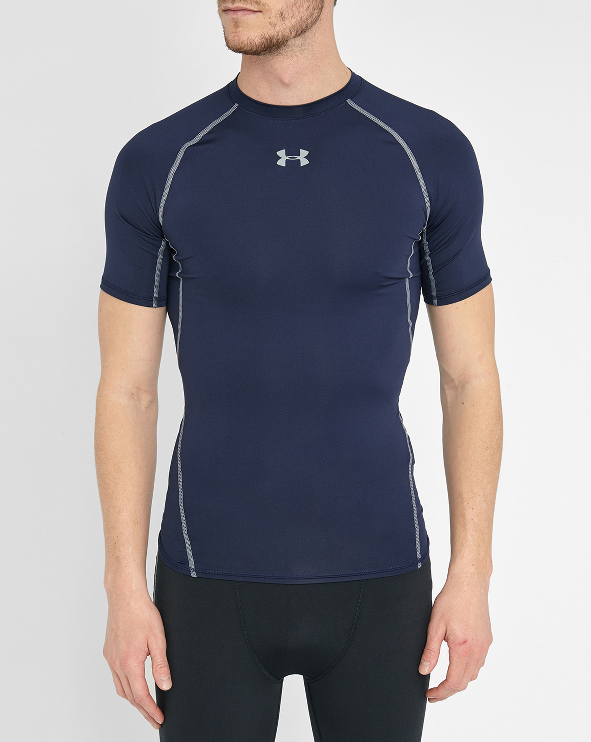 Under armour Navy Heatgear Compression T-shirt in Blue for Men | Lyst