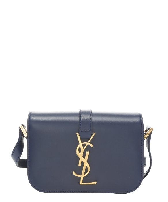 Lyst Saint Lau Marine Blue Leather Ysl Logo Mini Crossbody Gallery