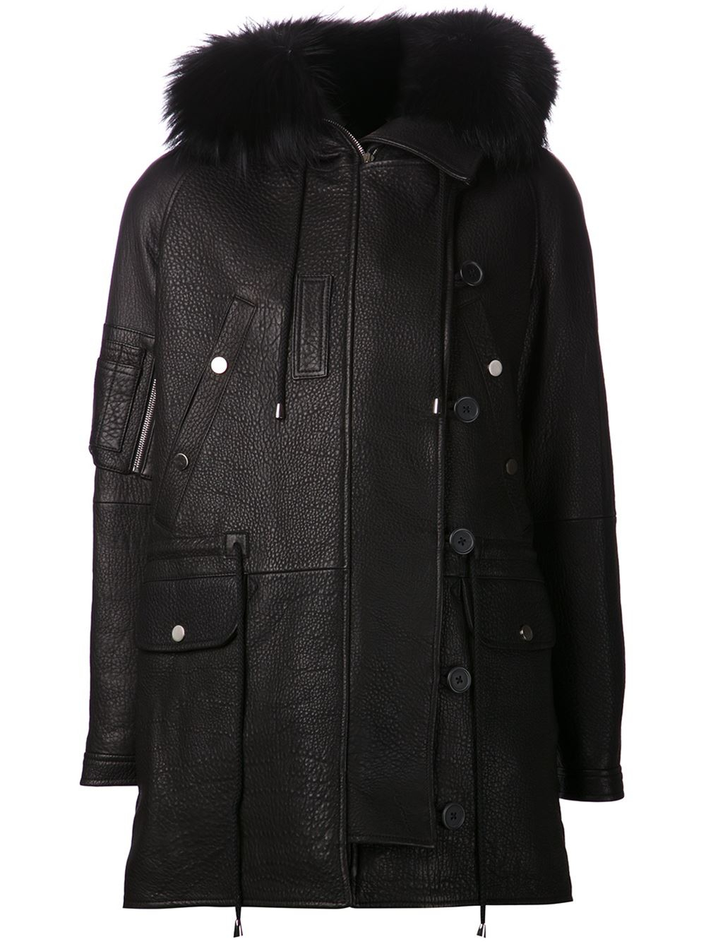 Seller information Item Details Toggle hood, zip front closure, slit pockets, logo patch at shoulder. Self-tie belt at waist, box quilted body, bubble hem, interior lining. % Nylon shell/lining, 90% Down 10% Feathers body fill, % Polyester hood fill.