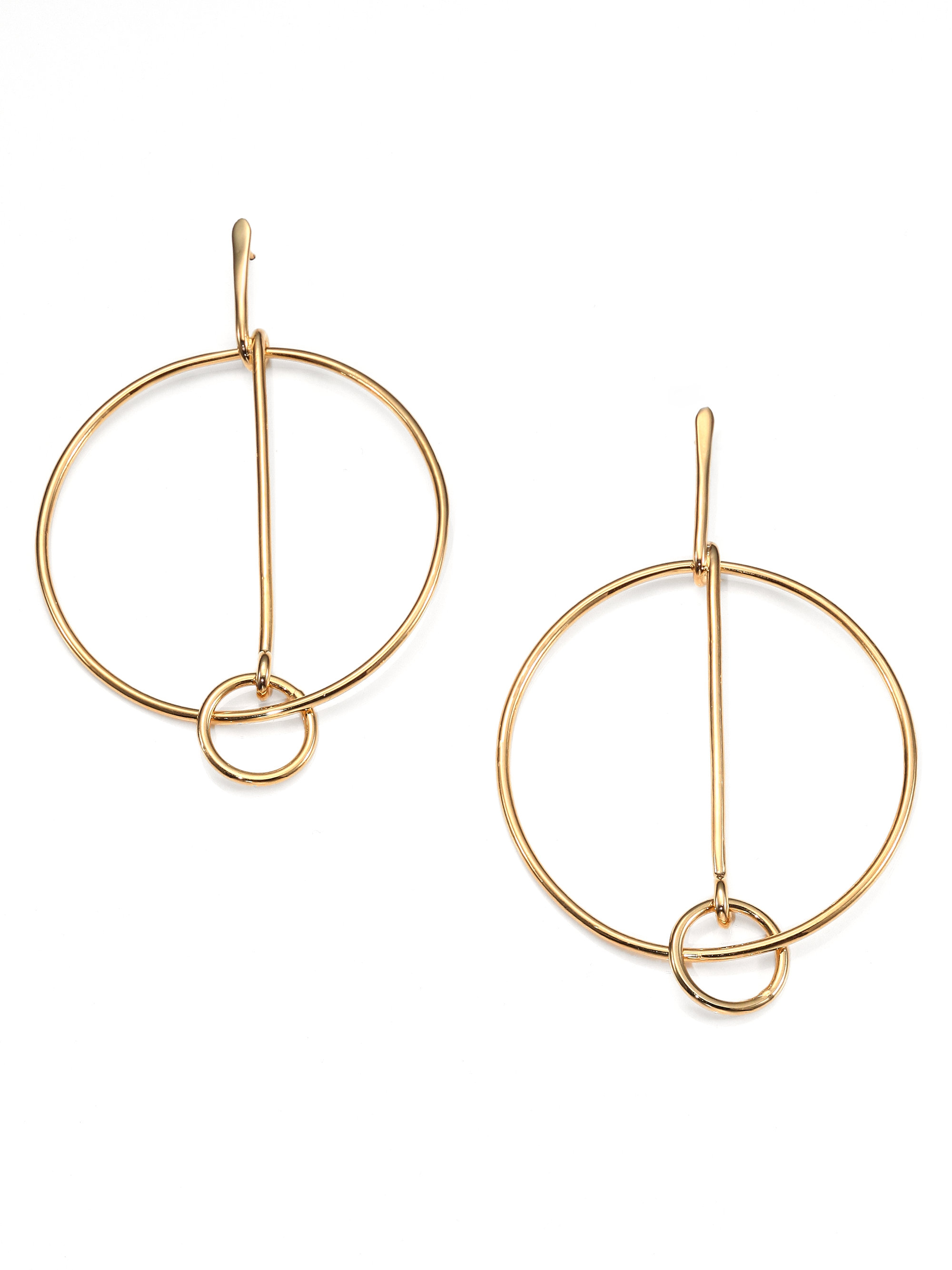 Lyst Chloé Cate Drop Hoop Earrings In Metallic Gallery
