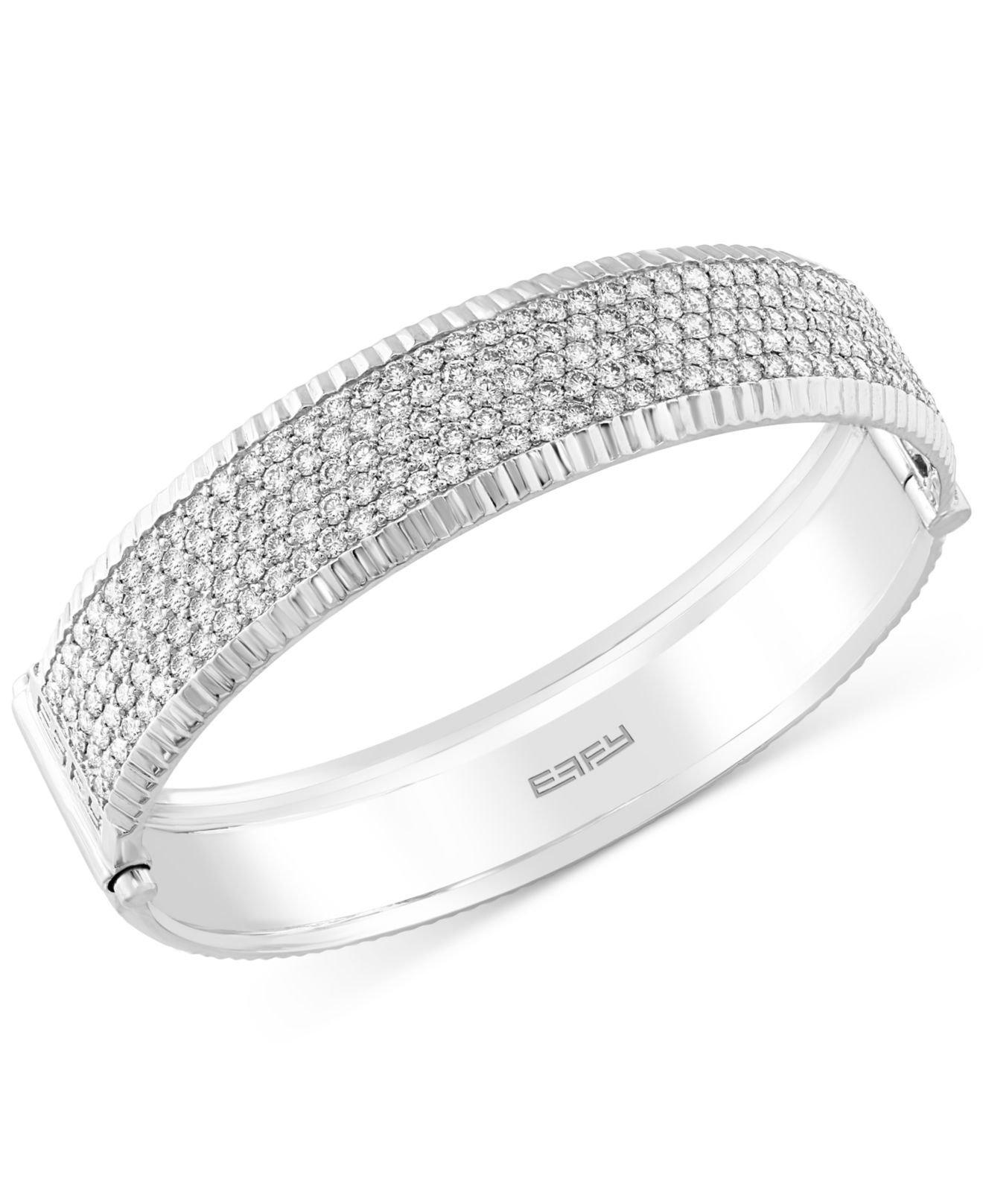 Lyst Effy Collection Pave Clica By Diamond Bangle Bracelet Gallery