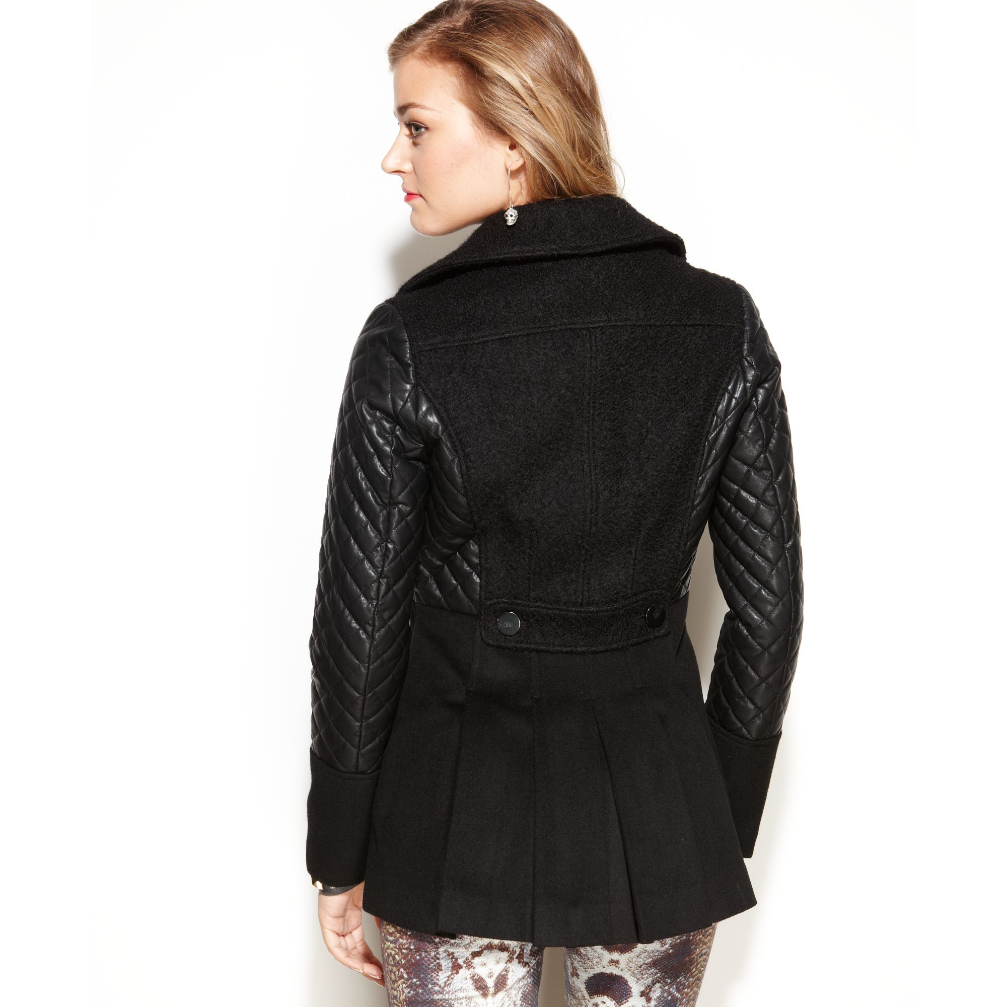 Pea Coat For Juniors Tradingbasis Double Ted Pea Coat Tomato Dollhouse Junior 039 S Women Wool Blend Detachable Hood