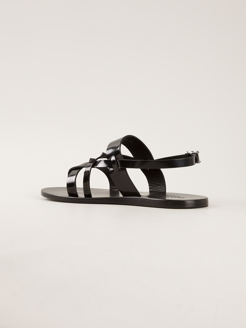 Lyst - Valentino Rockstud Sandals in Black for Men