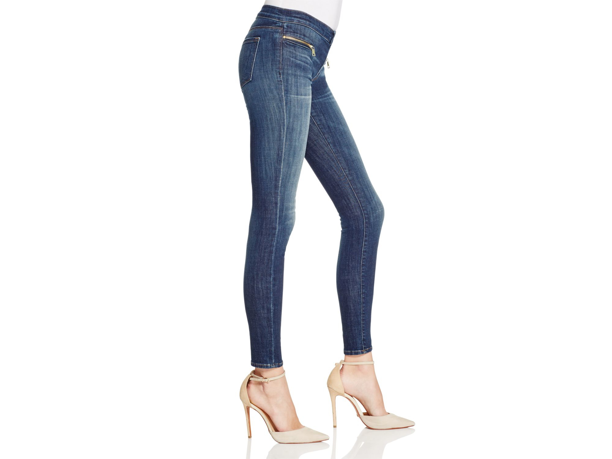 Lyst J Brand Emma Super Skinny Jeans In Reserved  in Blue