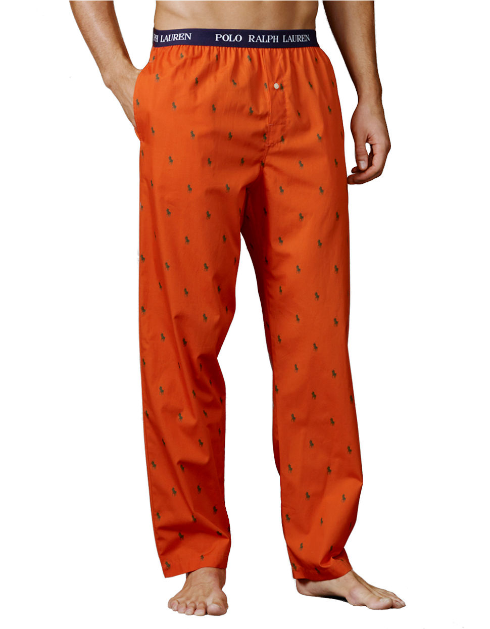 Polo ralph lauren All-over Pony Sleep Pants in Orange for Men | Lyst