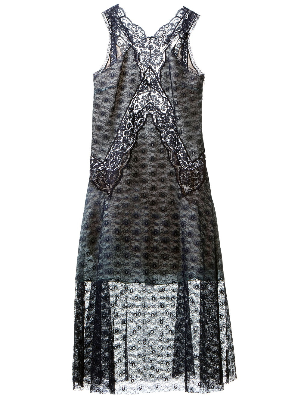Stella Mccartney Panelled Lace Dress in Blue | Lyst