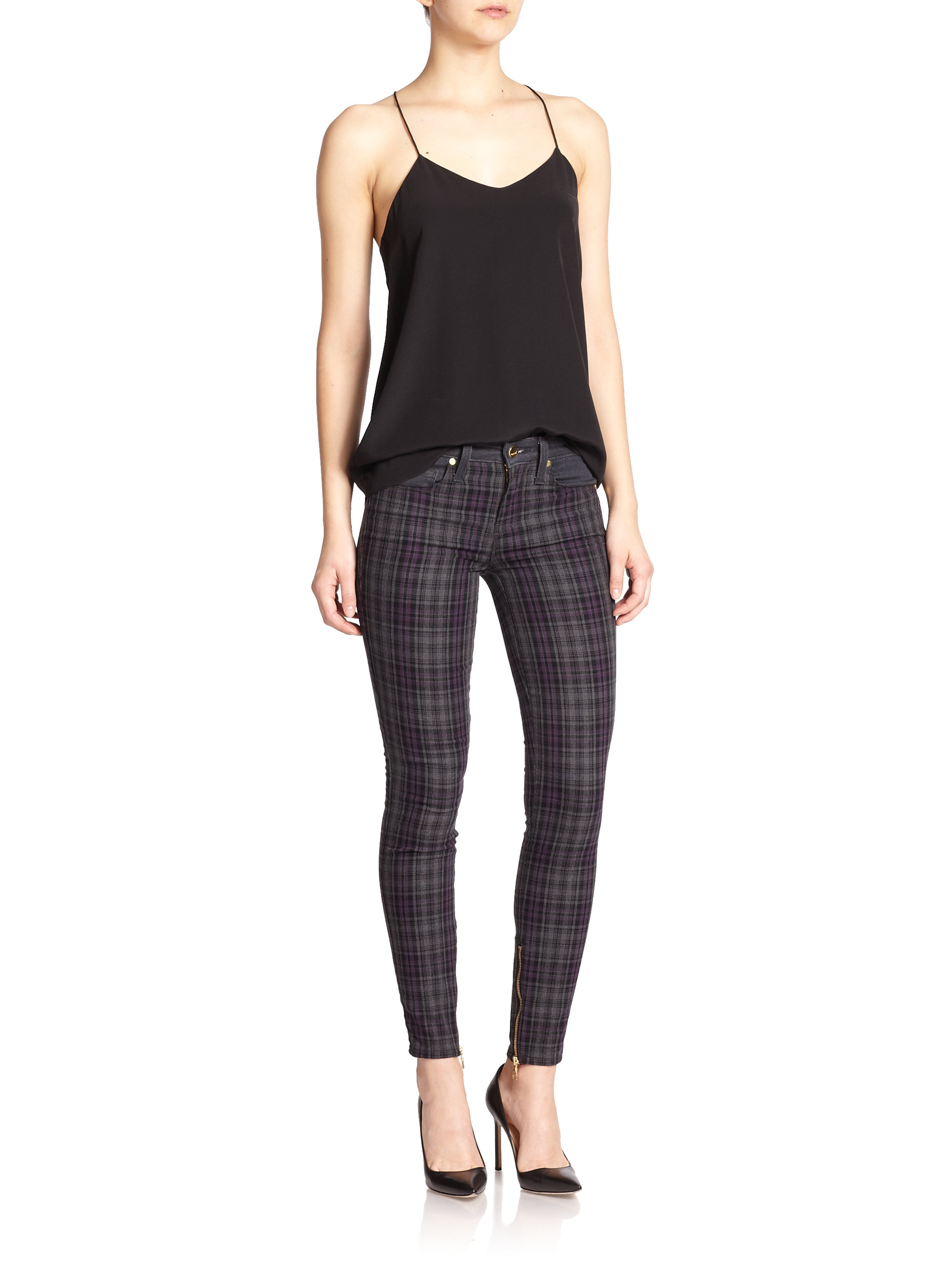 Genetic denim Lust Plaid Skinny Jeans in Multicolor (ANGLOMANIA) | Lyst