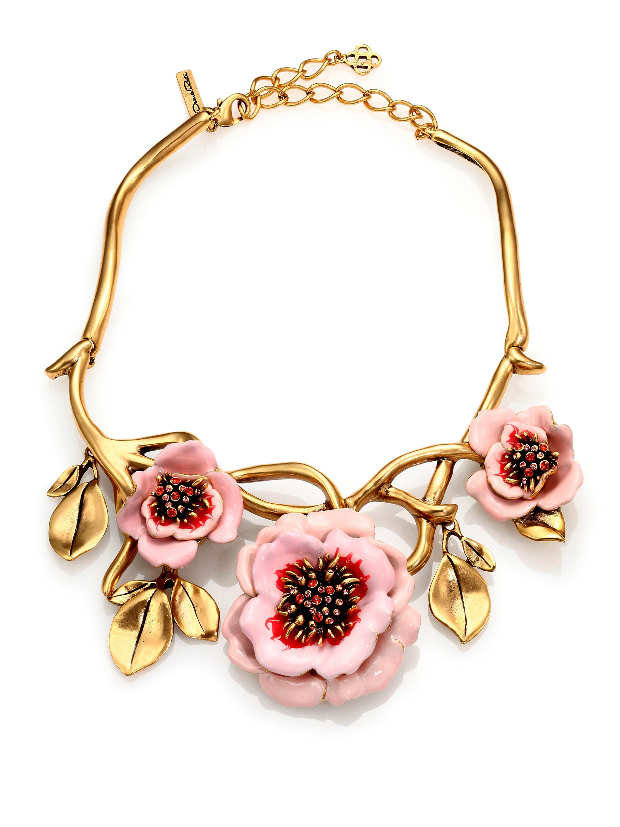 Oscar de la Rentaネックレス☆Classic Crystal Flower Necklace