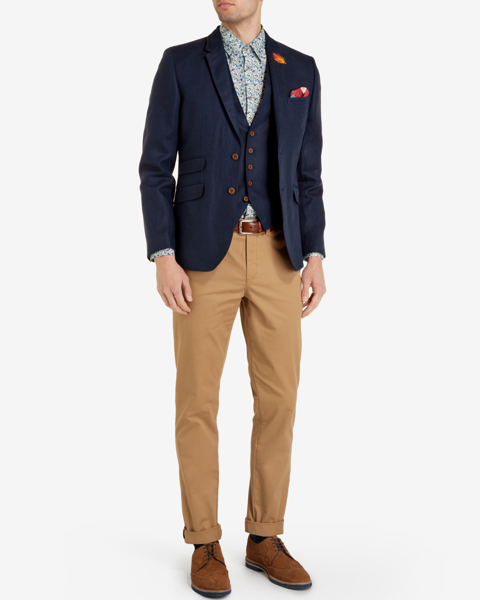 Ted baker Tight Lines Blazer in Blue for Men Lyst