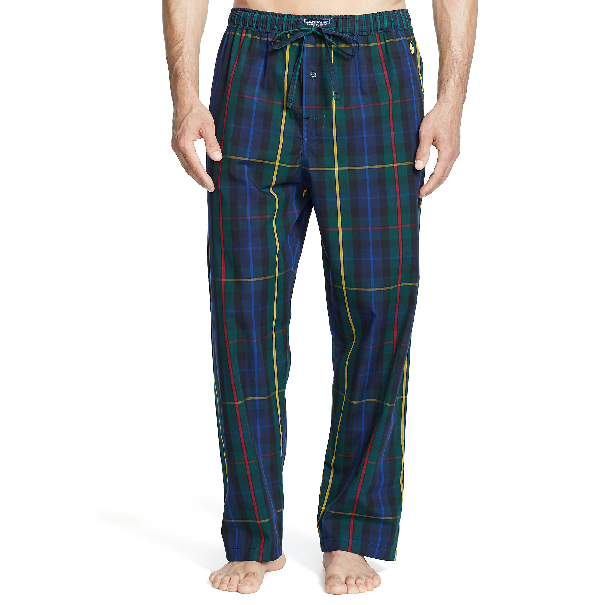 Polo ralph lauren Plaid Cotton Pajama Pant in Blue for Men | Lyst