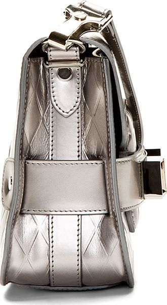 Proenza Schouler Silver Embossed Patent Leather Ps11 Classic Tiny ...