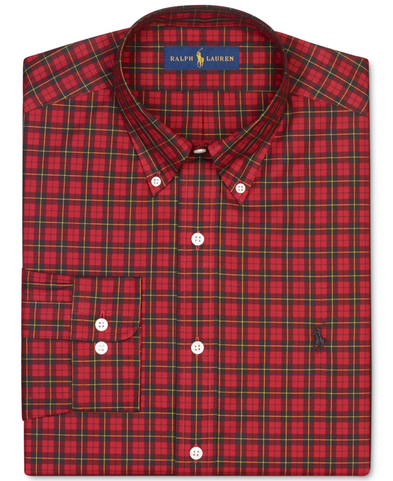 Lyst - Polo Ralph Lauren Red Plaid Dress Shirt in Red for Men