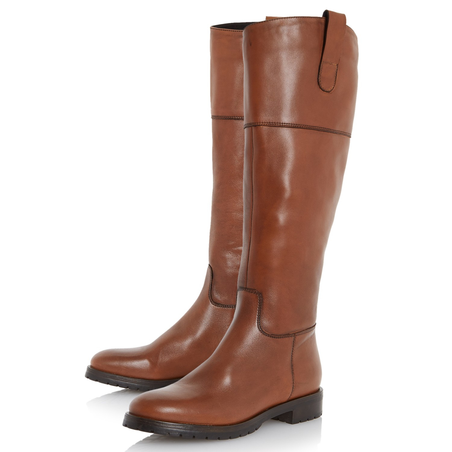 Dune Timi Over Knee High Heeled Boots in Brown (Brown Leather) | Lyst