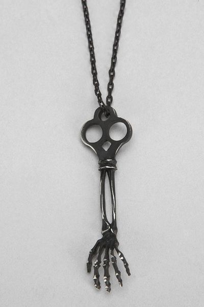 Urban Outfitters Rust Regret Skeleton Key Necklace in Black for Men | Lyst