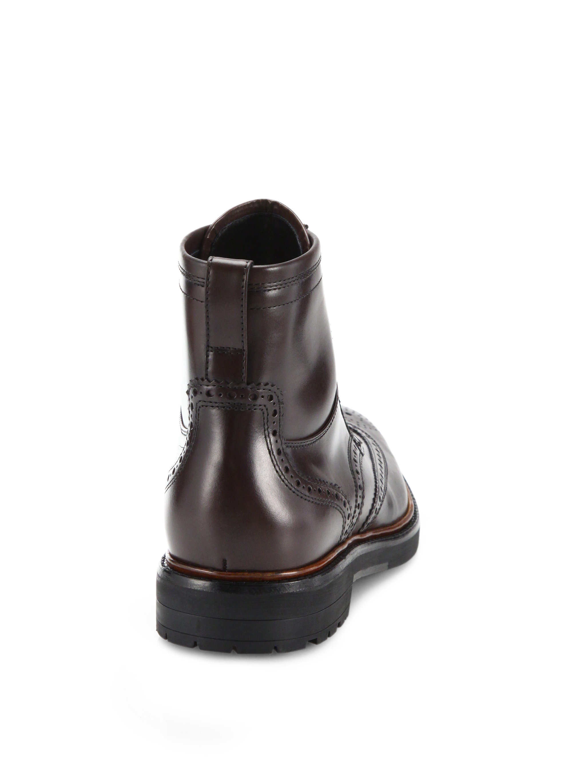coach leather brown boots
