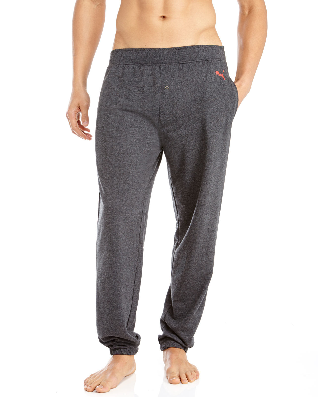 Puma Cuffed Knit Pajama Pants in Gray for Men | Lyst