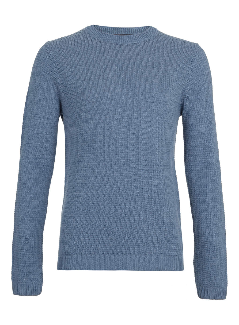 Topman Blue Waffle Sweater in Blue for Men | Lyst