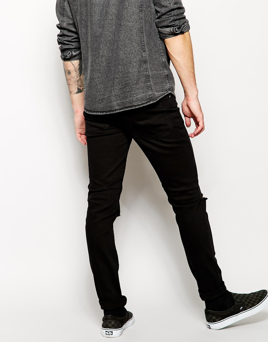Cheap monday Exclusive Tight Skinny Jeans With Ripped Knee in ...