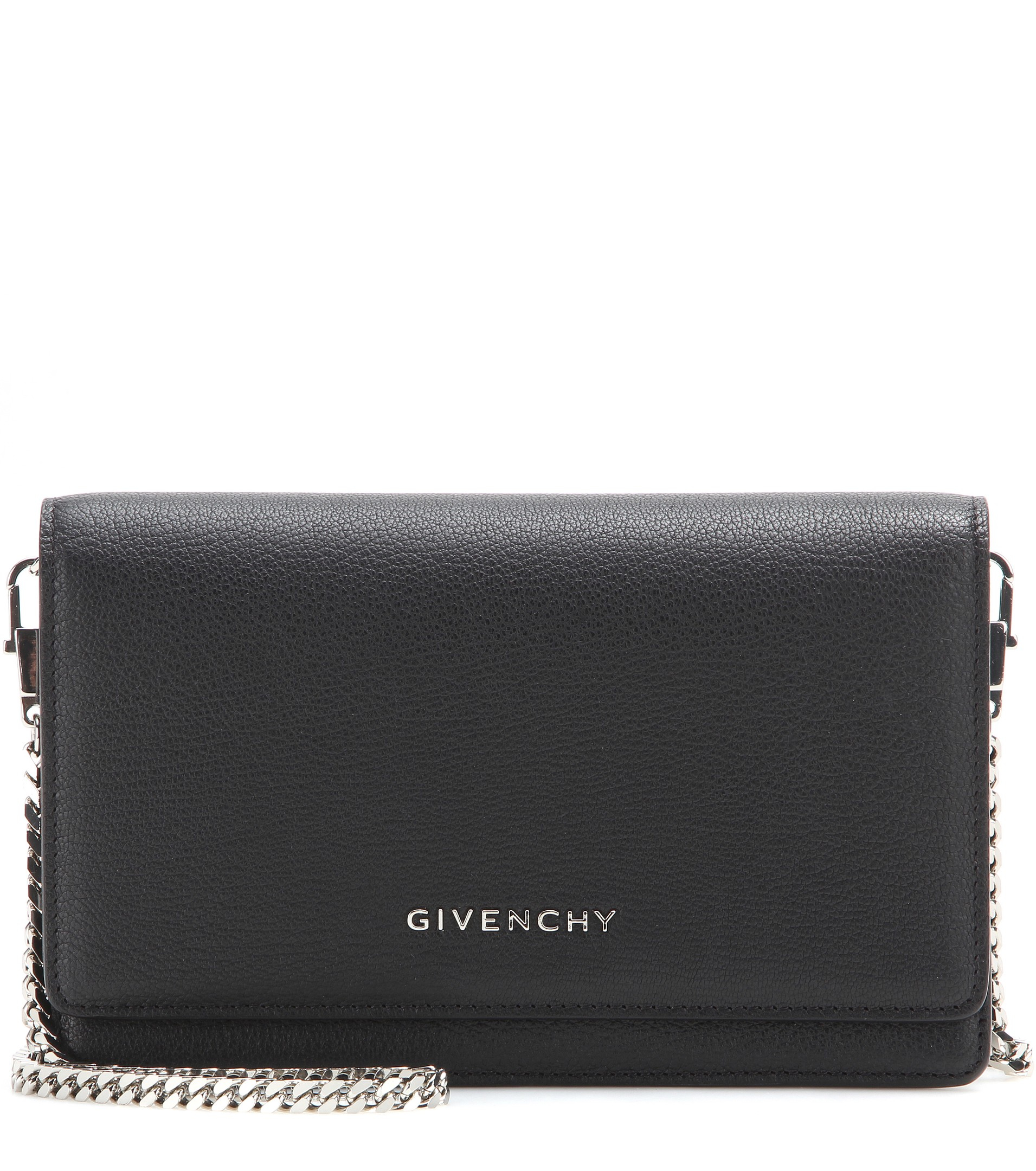 Givenchy Pandora Chain Leather Shoulder Bag in Black | Lyst