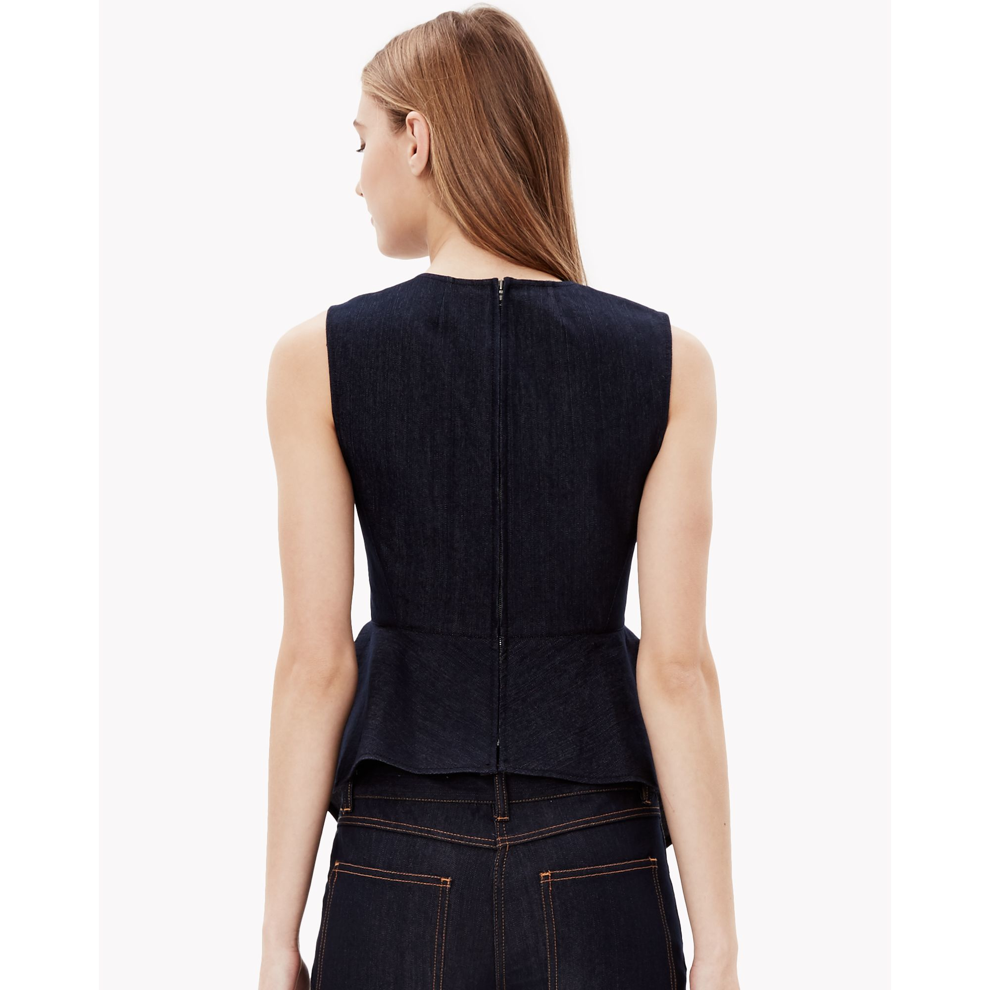 Denim peplum shirt The basic button-down gets a feminine flourish. With 3/4-length sleeves and a peplum detail, this Denim & Co. stretch woven shirt can be dressed up or down for /5.