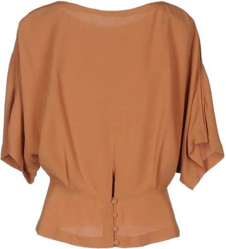 See By Chloé Blouse in Brown (Camel) | Lyst