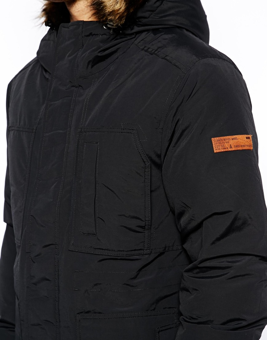 Lyst  Esprit Parka Jacket with Hood in Black for Men