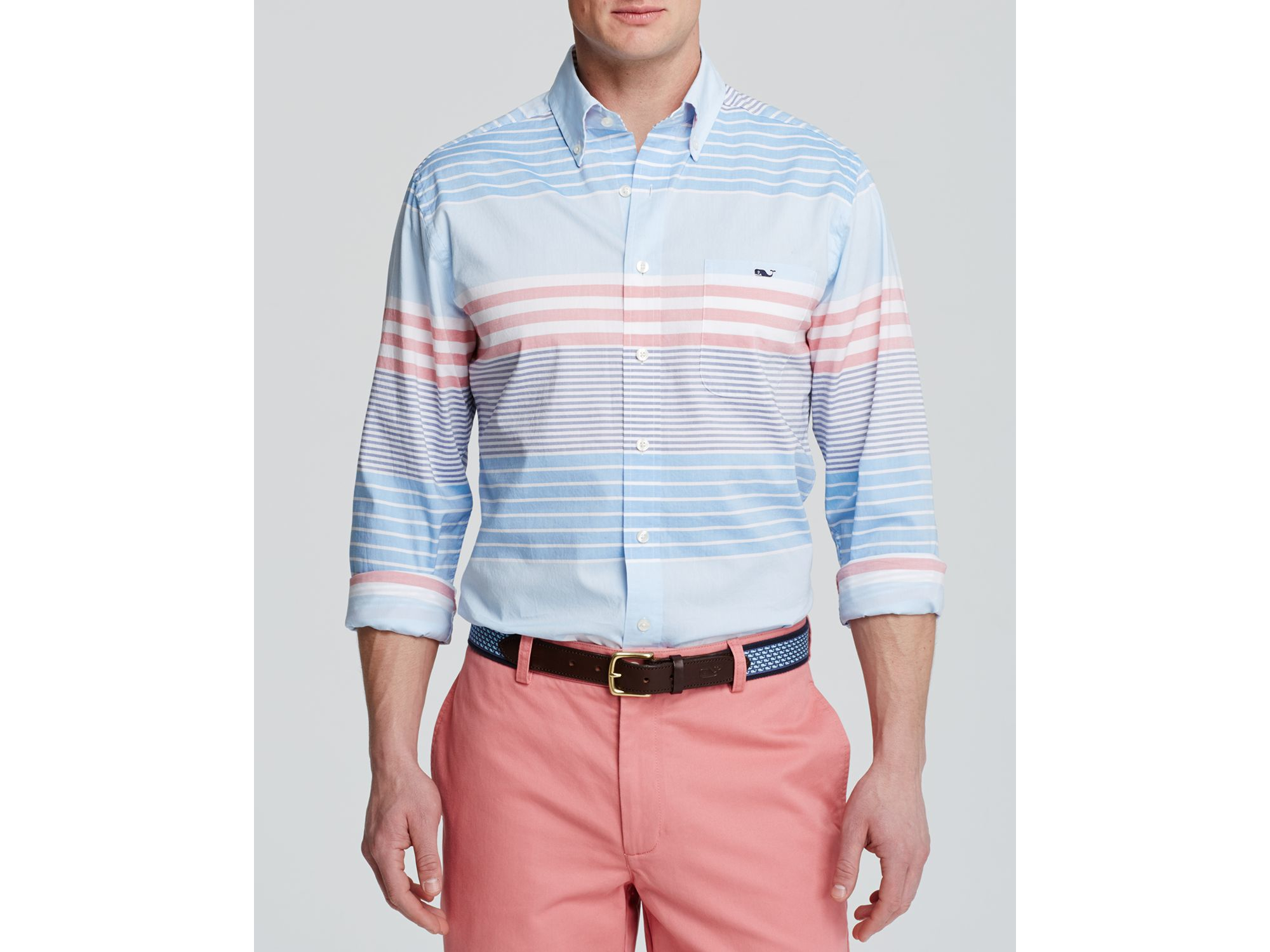 Lyst - Vineyard Vines Tucker Oceaneer Stripe Button Down Shirt - Slim ...