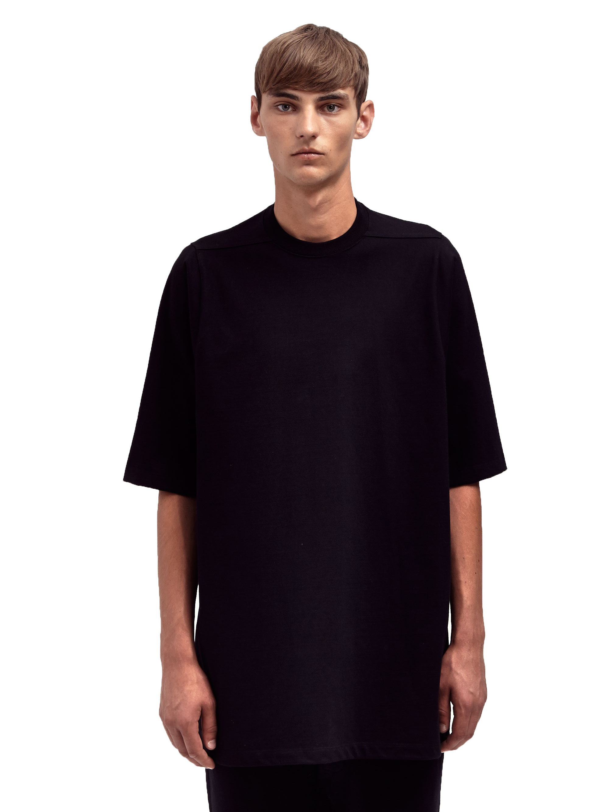 rick owens black mens oversized crew neck t shirt short sleeve t shirts product 1 22275625 5 557482008 normal