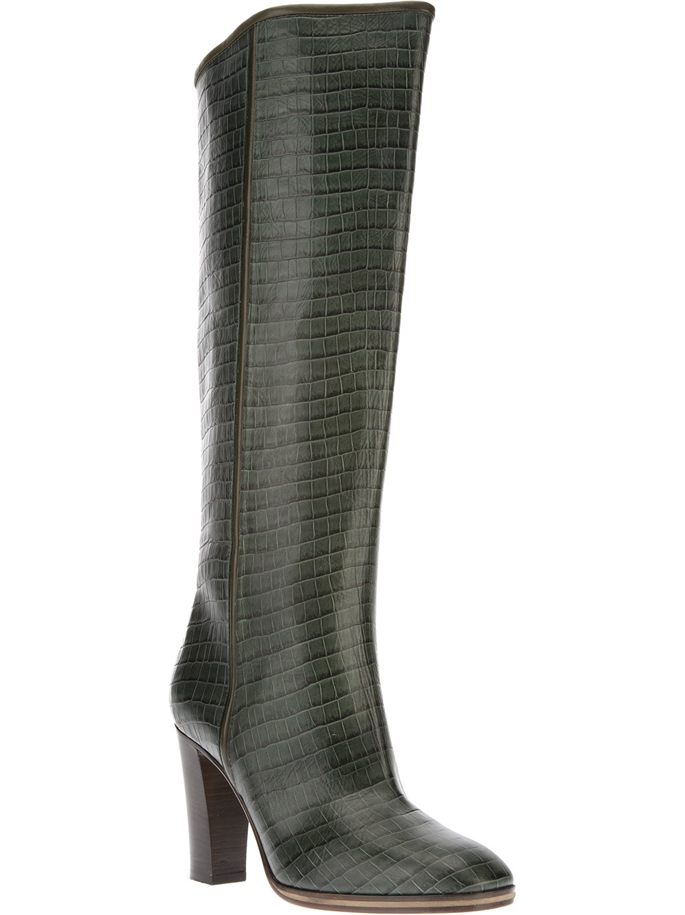 charles david softie lizard embossed knee high boot