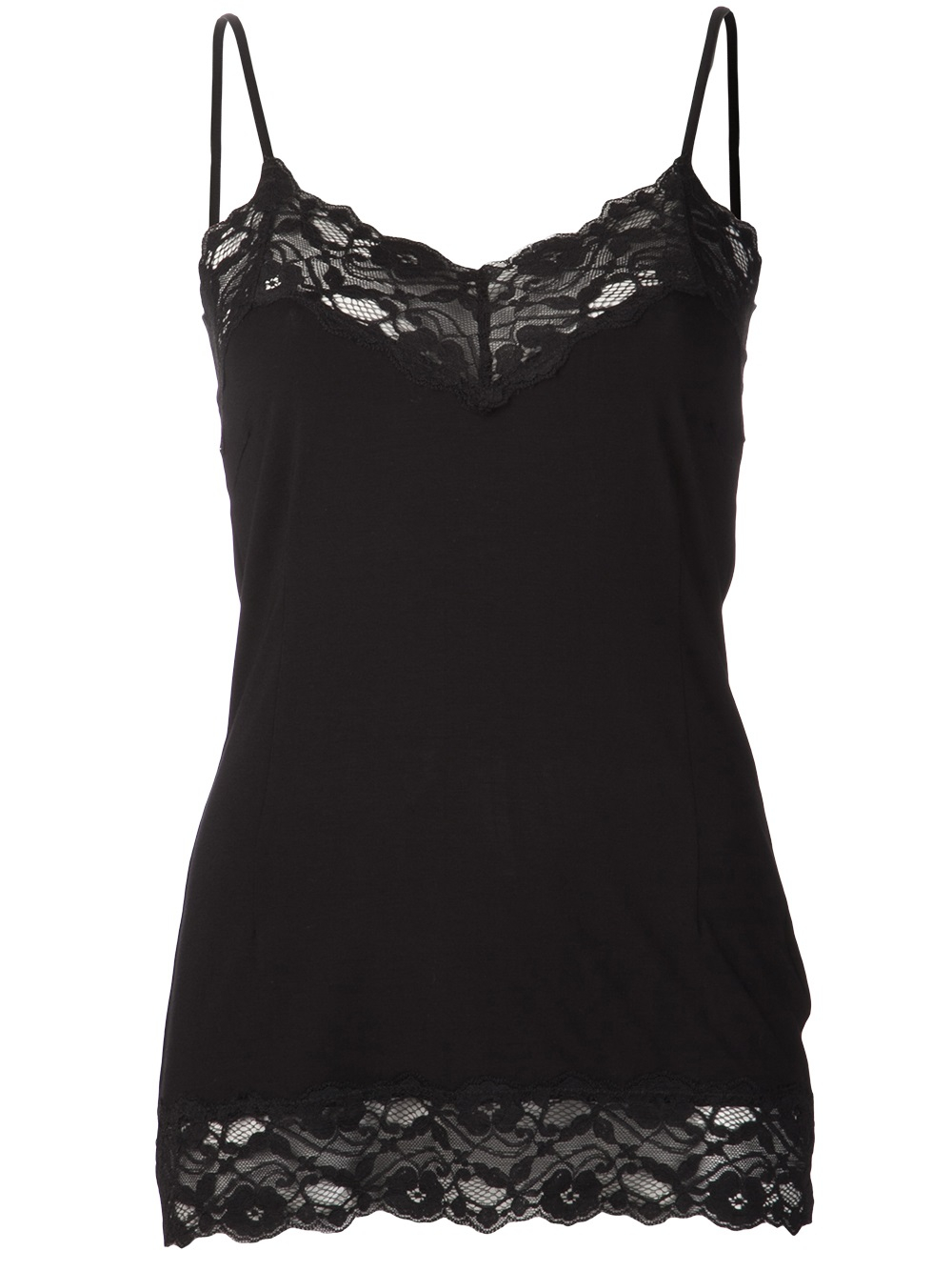 Lyst - Allude Lace Cami in Black