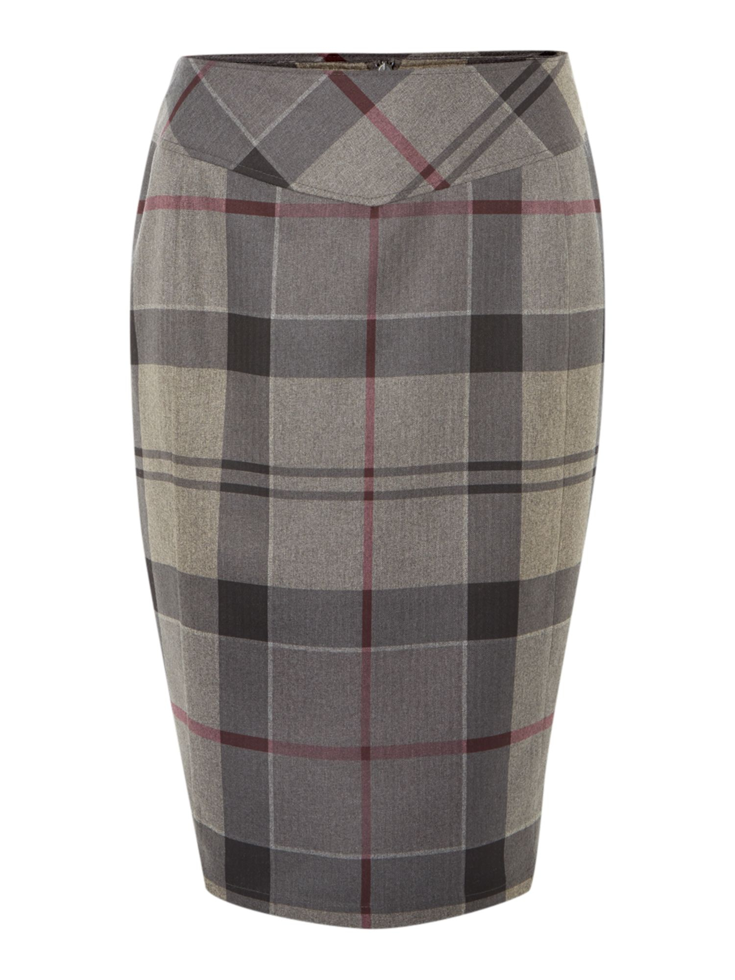 Barbour Mini Lindores Tartan Pencil Skirt in Beige (Check) | Lyst