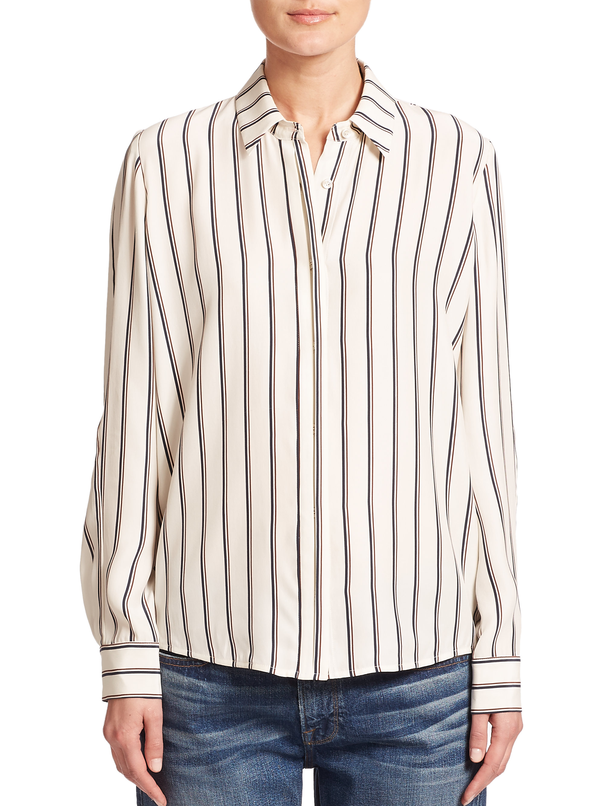 frame striped shirt