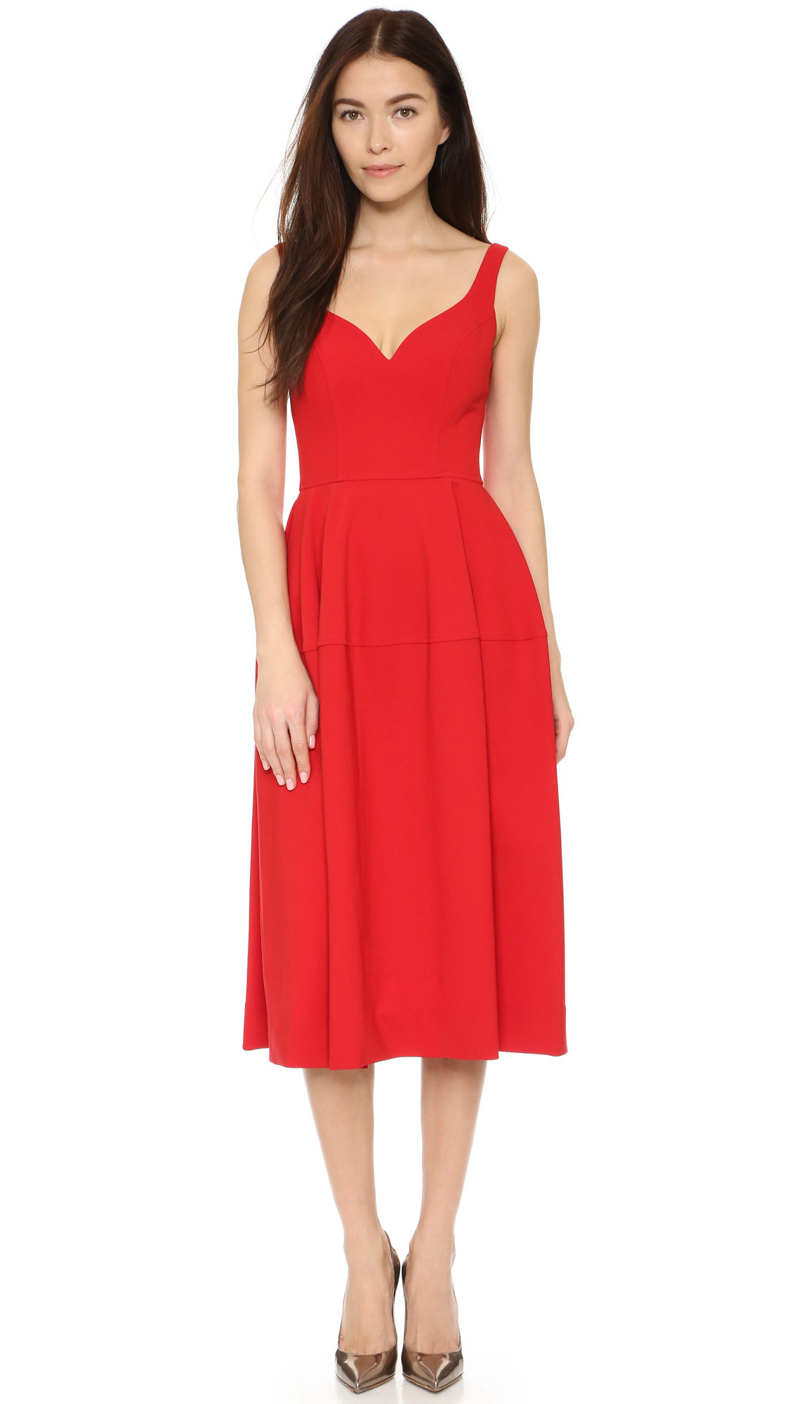 Lyst Jill Stuart Sweetheart A Line Tail Dress In Red Gallery