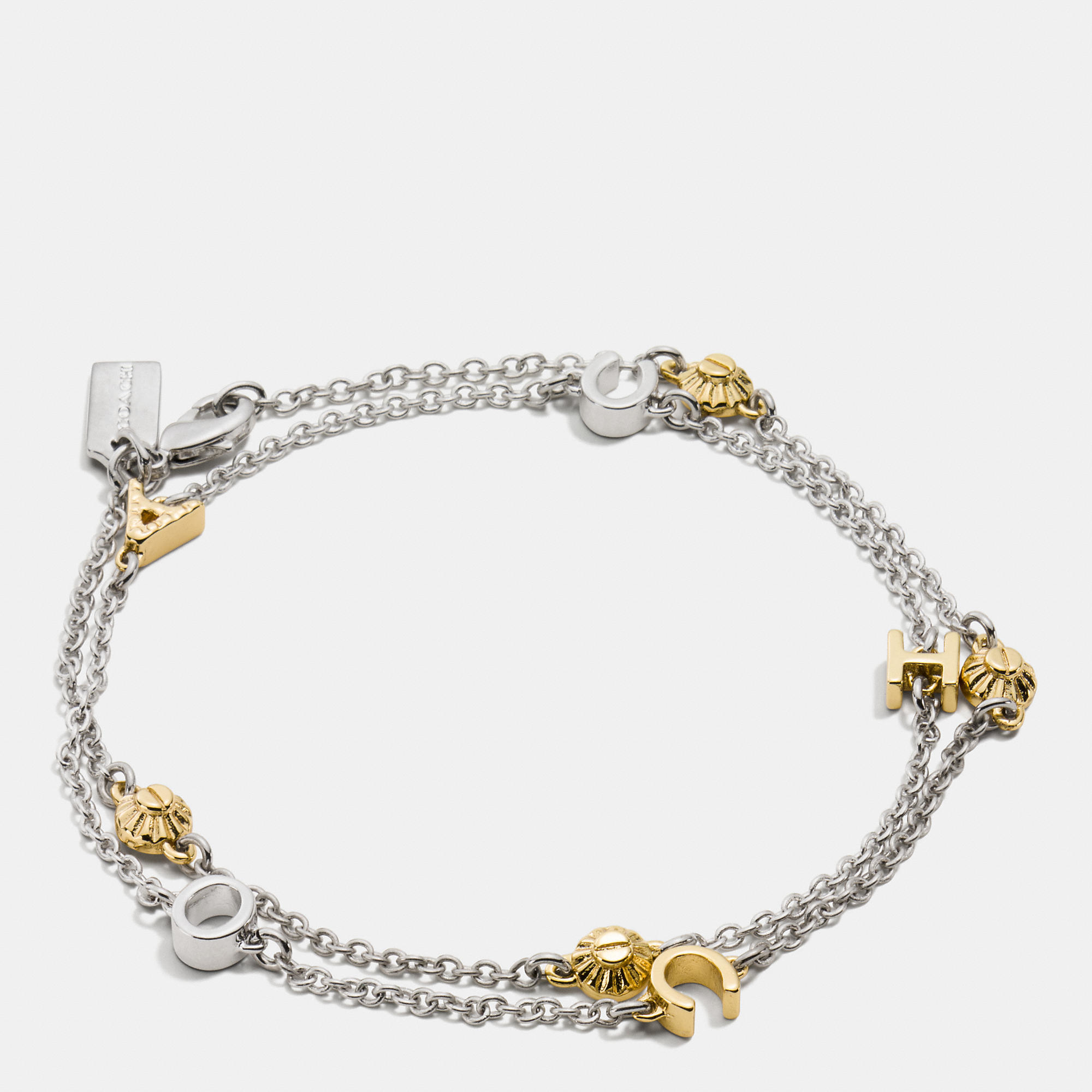 Coach Pave Rivet Bracelet in Metallic | Lyst