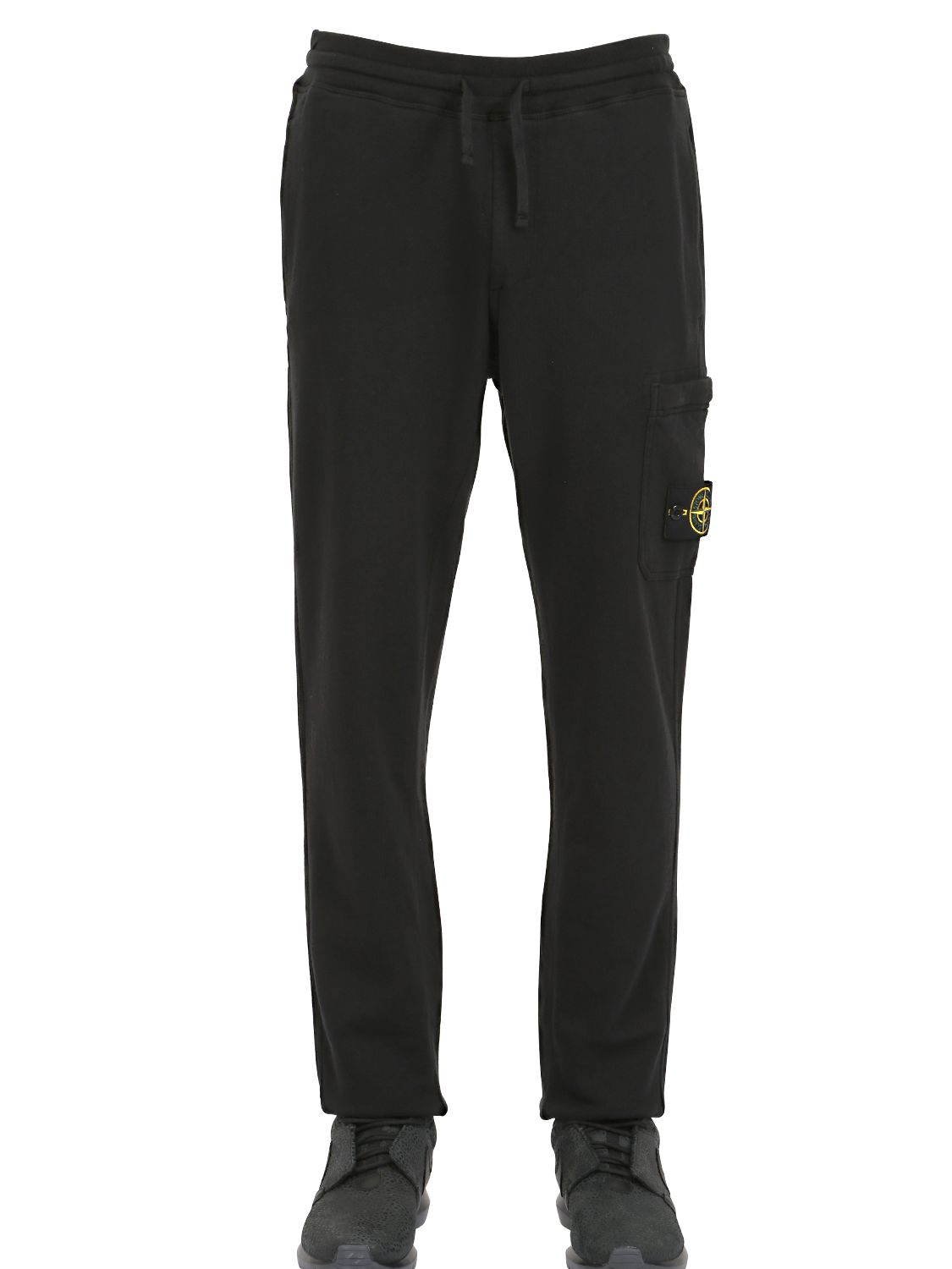 Lyst - Stone Island Garment Dyed Cotton Jogging Pants in Black for Men