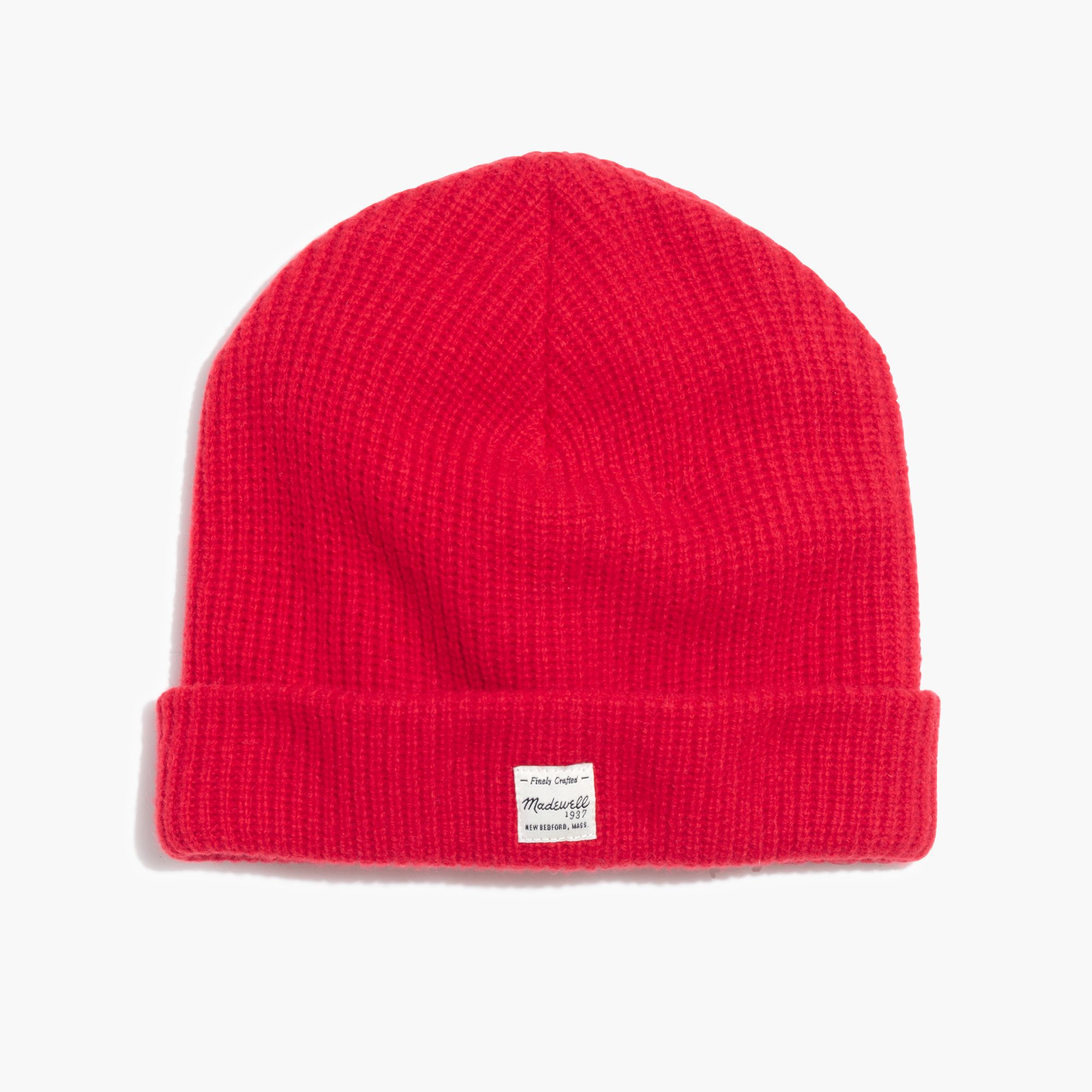 Lyst - Madewell Cozy-knit Beanie in Red