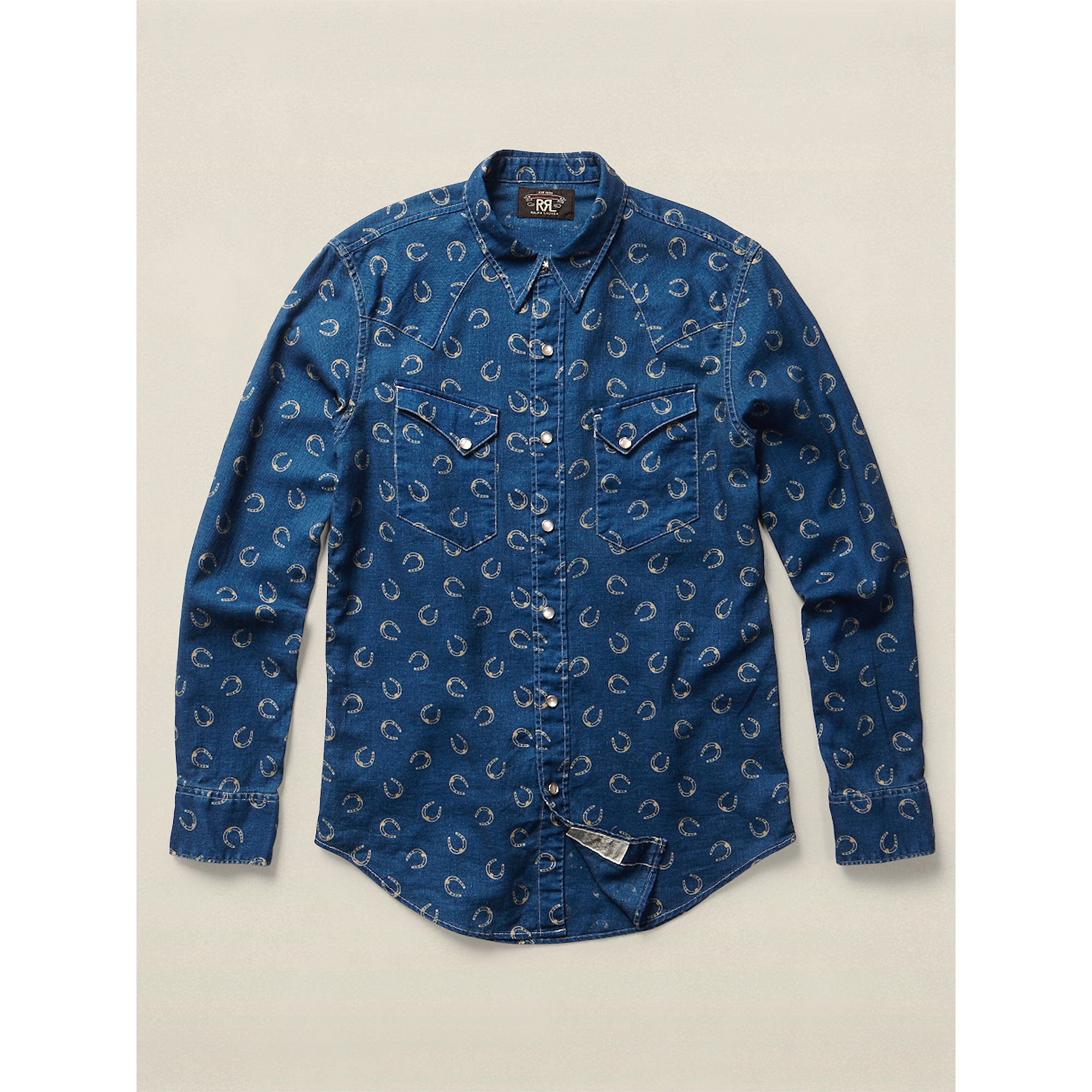Lyst - Rrl Printed Western Shirt in Blue for Men