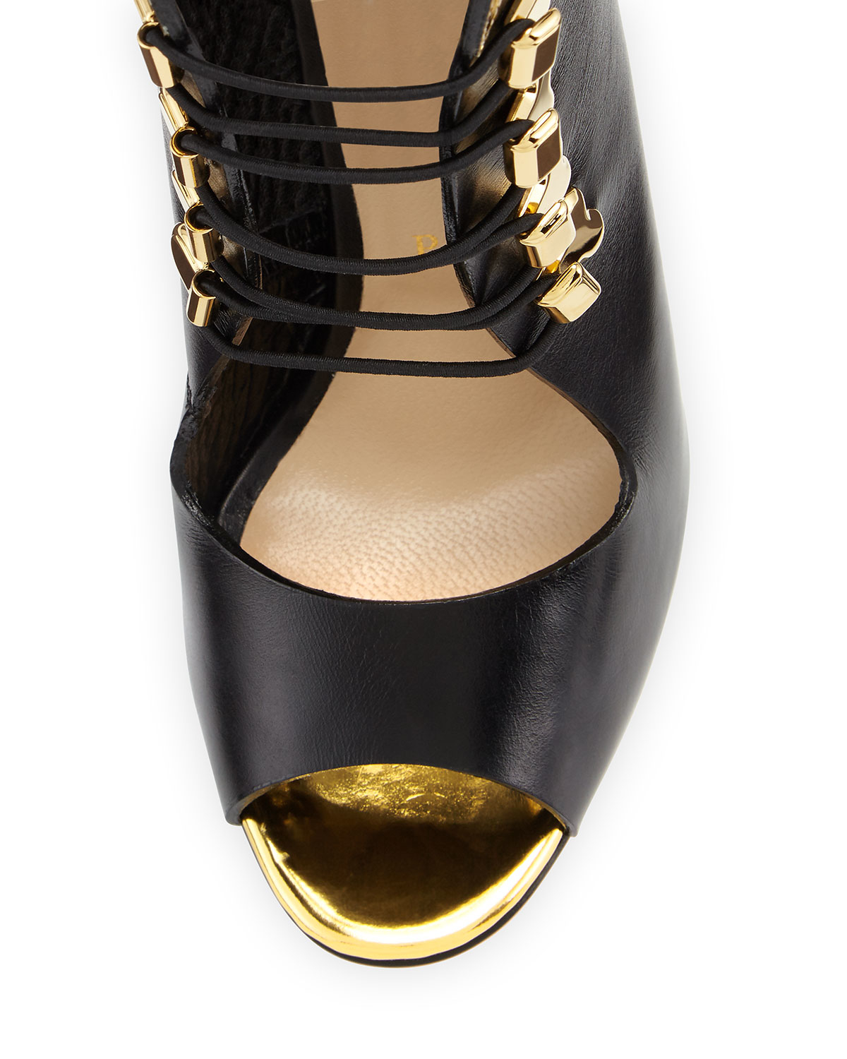 christian louboutin spiked shoes for men - Christian louboutin Troubida Lace-Front Pumps in Black (BLACK/GOLD ...