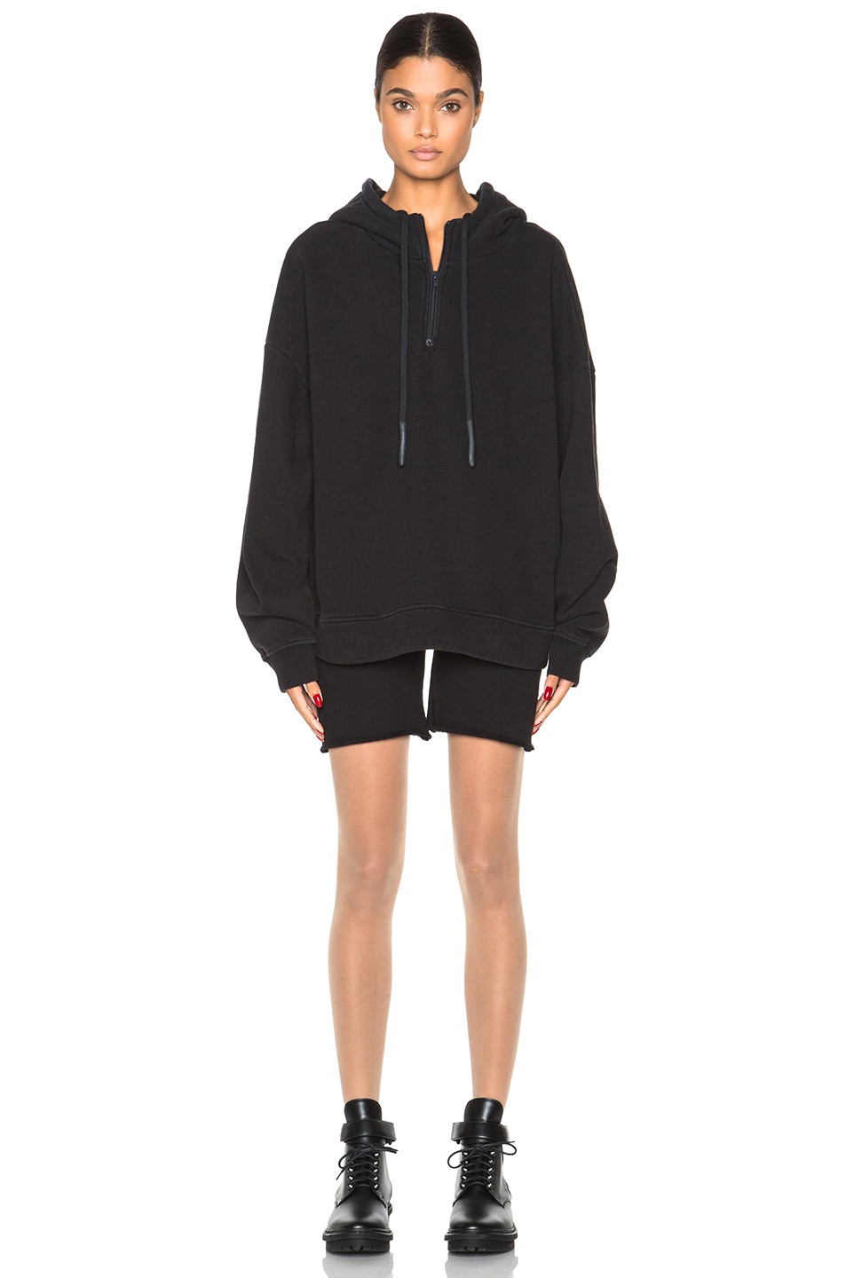 Lyst - Yeezy Half Zip Hoodie in Black