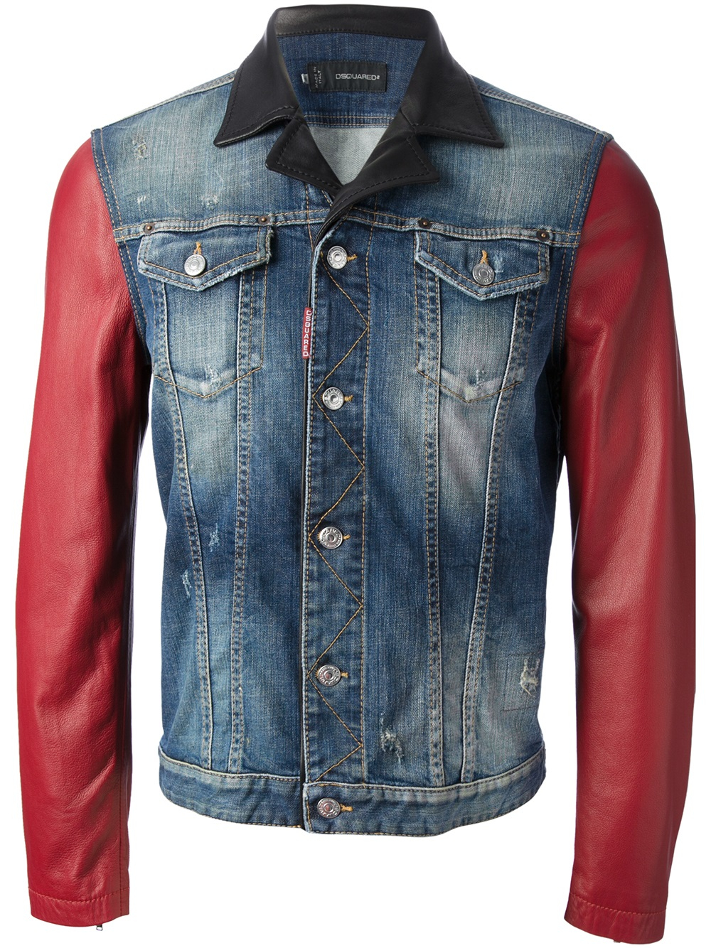 Dsquared² Contrast Sleeve Denim Jacket In Blue For Men Lyst