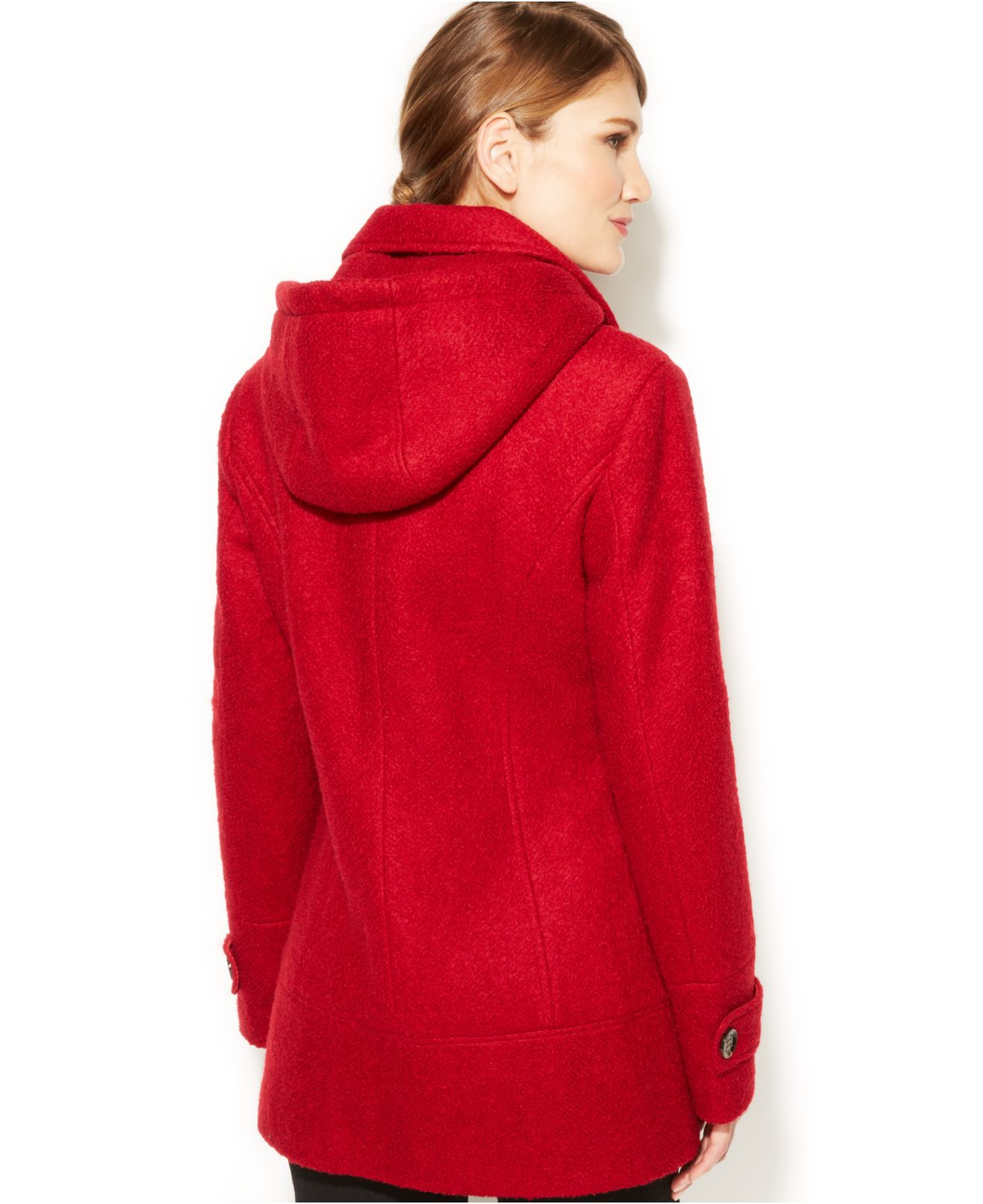 Calvin klein Petite Toggle WoolBlend Coat in Red Lyst