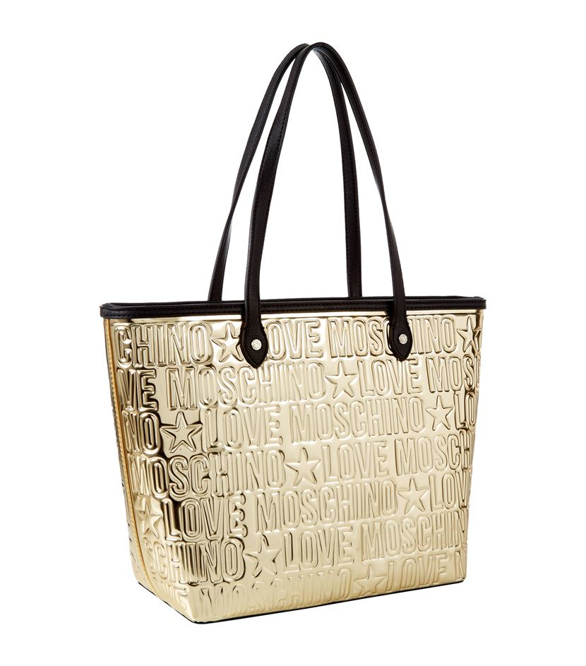 Love Moschino Embossed Top Zip Large Shopper Bag in Metallic - Lyst