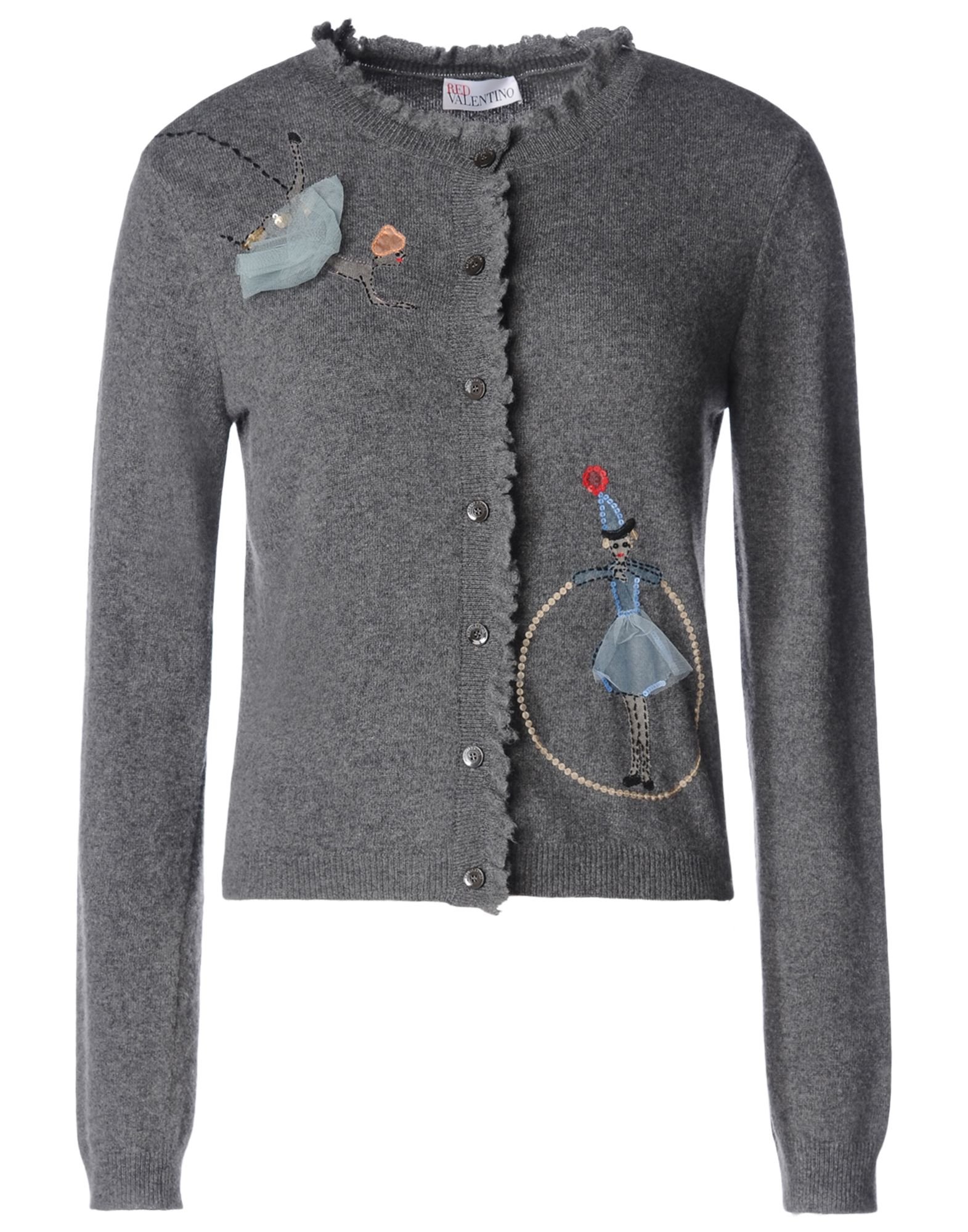 Red valentino Circus Embroidered Cardigan  in Gray Lyst