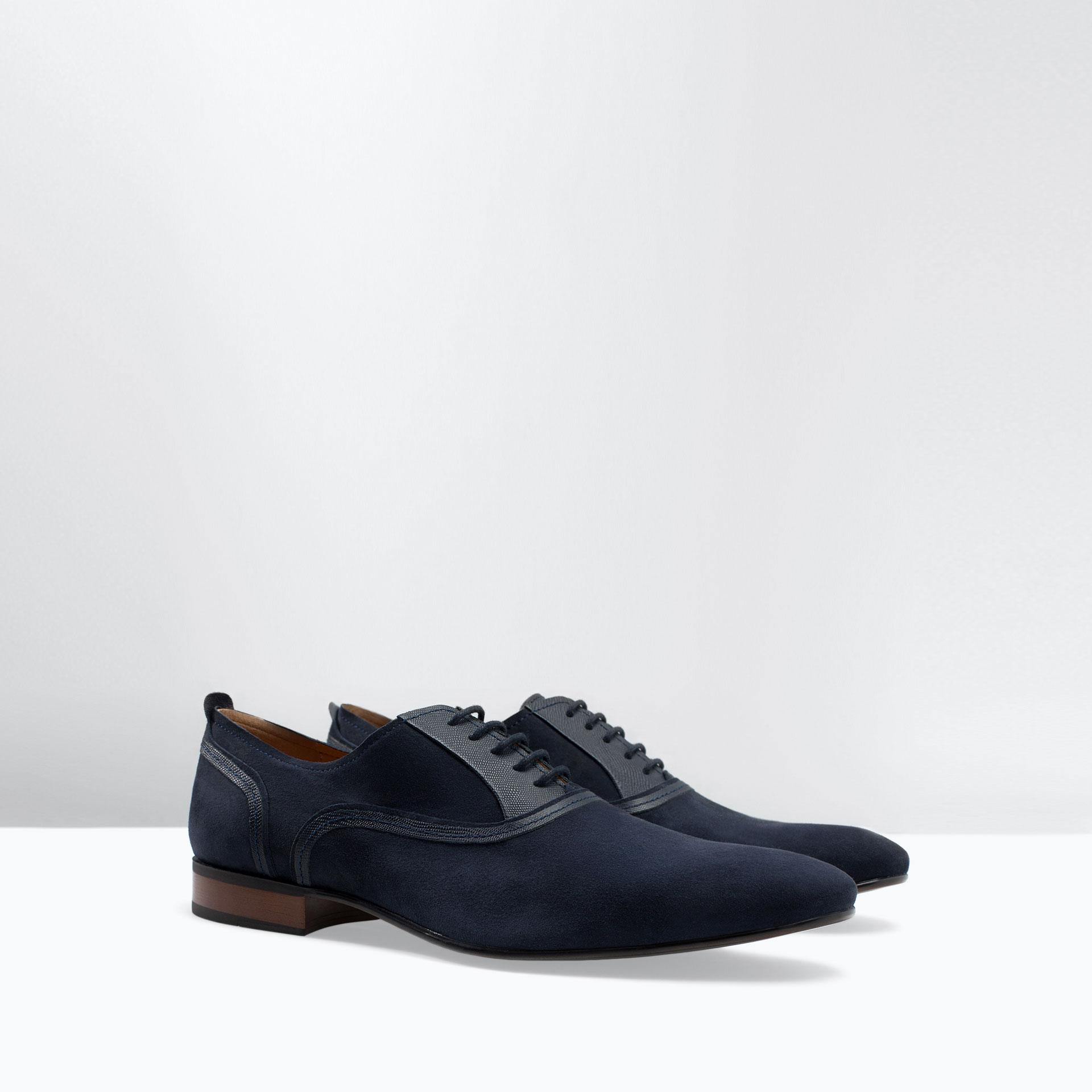 zara shoes for zara embossed leather oxford shoe in blue for lyst zara shoes for zara embossed leather oxford shoe in blue for lyst