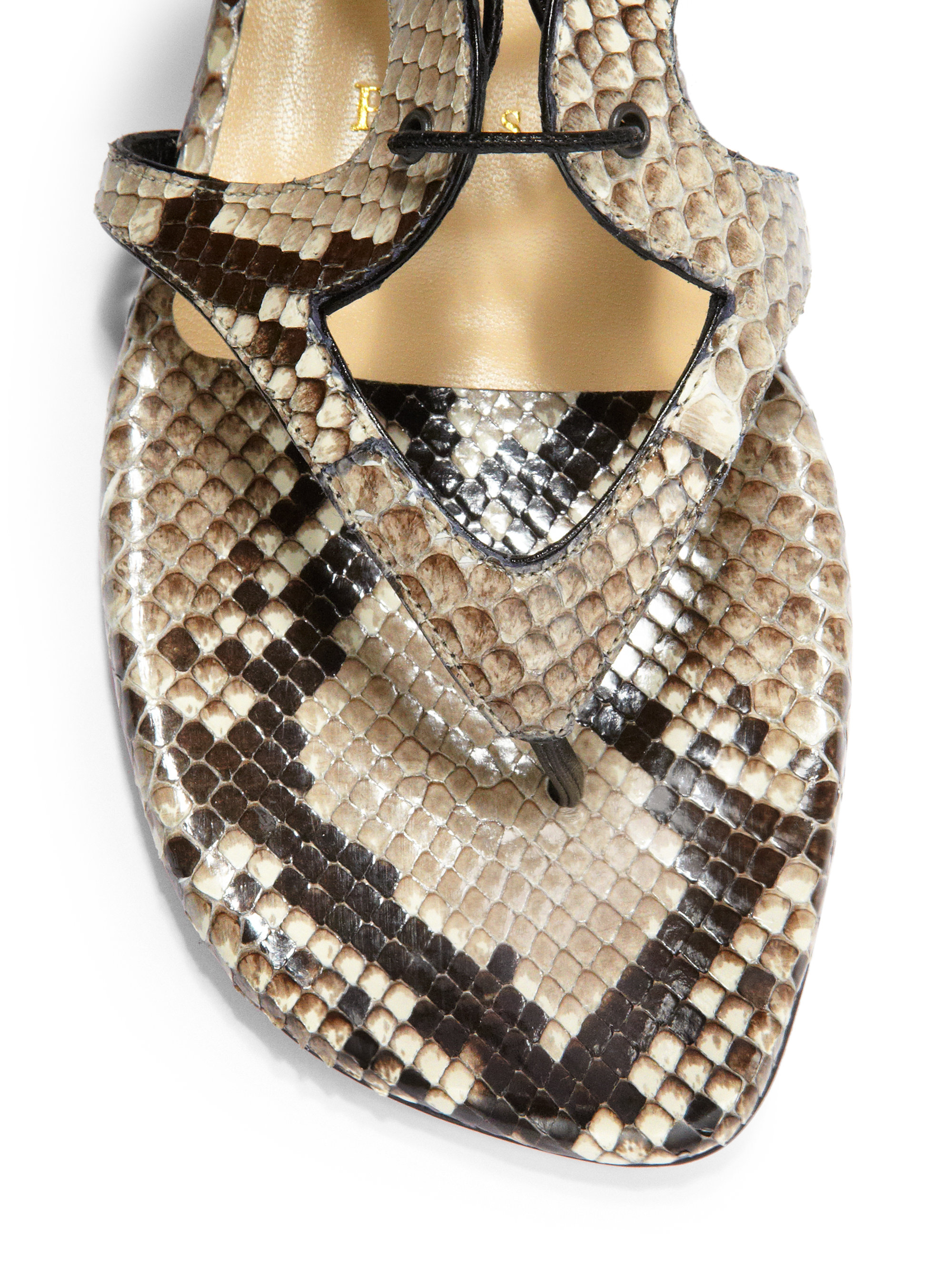 Christian louboutin Girafina Python Gladiator Sandal Boots in ...  